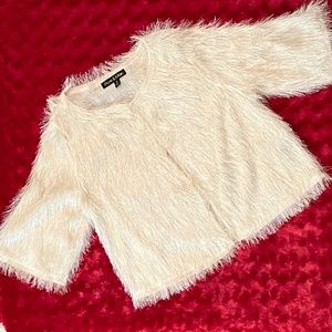 Park and Main Cream Eyelash sweater/bolero